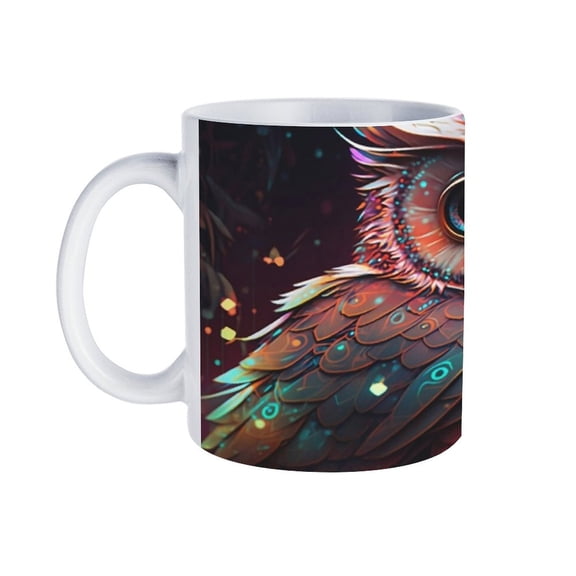 Kawaii Owl Mug, Cute Owl Art, Funny Coffee Mug,A cup for oneself, a happy cup for children, the best gift for colleagues, parents, and grandparents, 110z men and women