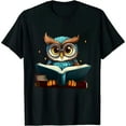 thumbnail image 1 of Kawaii Owl Reads Book - Reading Bookworm Library Book T-Shirt, 1 of 5