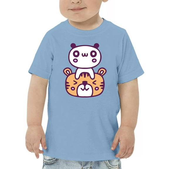 Kawaii Panda And Tiger Friends T-Shirt Toddler -Image by Shutterstock,  2 Toddler