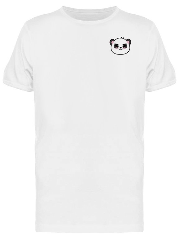 Kawaii Panda Bear Face T-Shirt Men -Image by Shutterstock, Male Large
