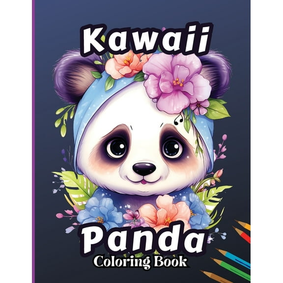 Kawaii Panda Coloring Book: Stress Relief & Relaxation Coloring Page for Kids, Adorable and Fun Birthday Present for Boy, (Paperback)
