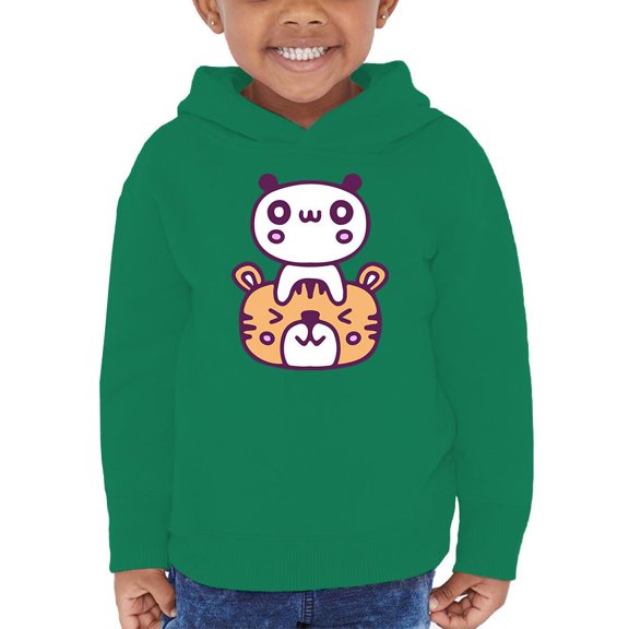 Kawaii Panda Tiger Friendship Hoodie Toddler -Image by Shutterstock,  2 Toddler