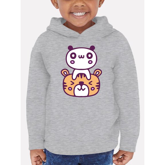 Kawaii Panda Tiger Friendship Hoodie Toddler - Toddler Hoodie