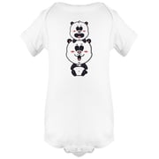 Kawaii Pandas Family Bodysuit Infant -Image by Shutterstock, 6 Months