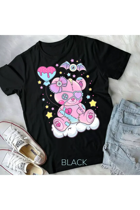 Kawaii Pastel Goth Cute Creepy Unisex Form T-Shirt