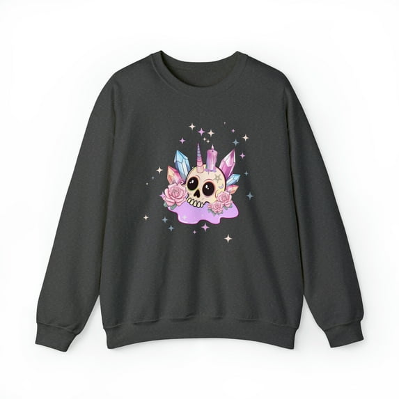 Kawaii Pastel Goth Unicorn Skull Shirt, Harajuku Pastel Goth Skull Shirt