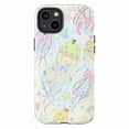 thumbnail image 1 of Kawaii Pastel Jellyfish Phone Case, Cute Starfish Ocean Pattern Cover for iPhone 17 16 15 14 13 12 11 Pro Plus Mini, 1 of 6