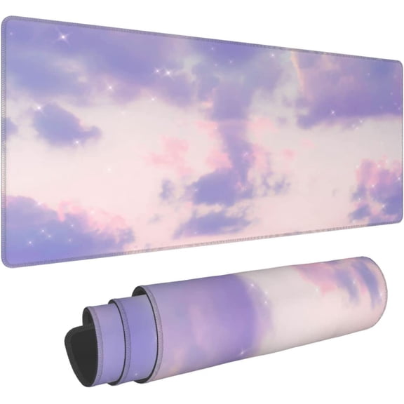 Kawaii Pastel Mouse Pad XL Large Gaming Mouse Pad Long Desk Pad Mousepad, 31.5 X 11.8 Inch