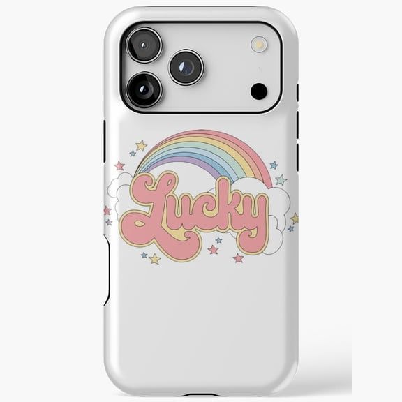 Kawaii Pastel Retro Rainbow Fortune iPhone Case 17 16 15 14 13 12 11 Pro Max