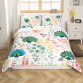 thumbnail image 1 of Kawaii Peacock Bedding Set Twin Size,Cartoon Peacock Flowers Duvet Cover,Colorful Floral Bed Set Wildlife Animal Flower Duvet Cover with 1 Pillowcase（No Comforter）, 1 of 5