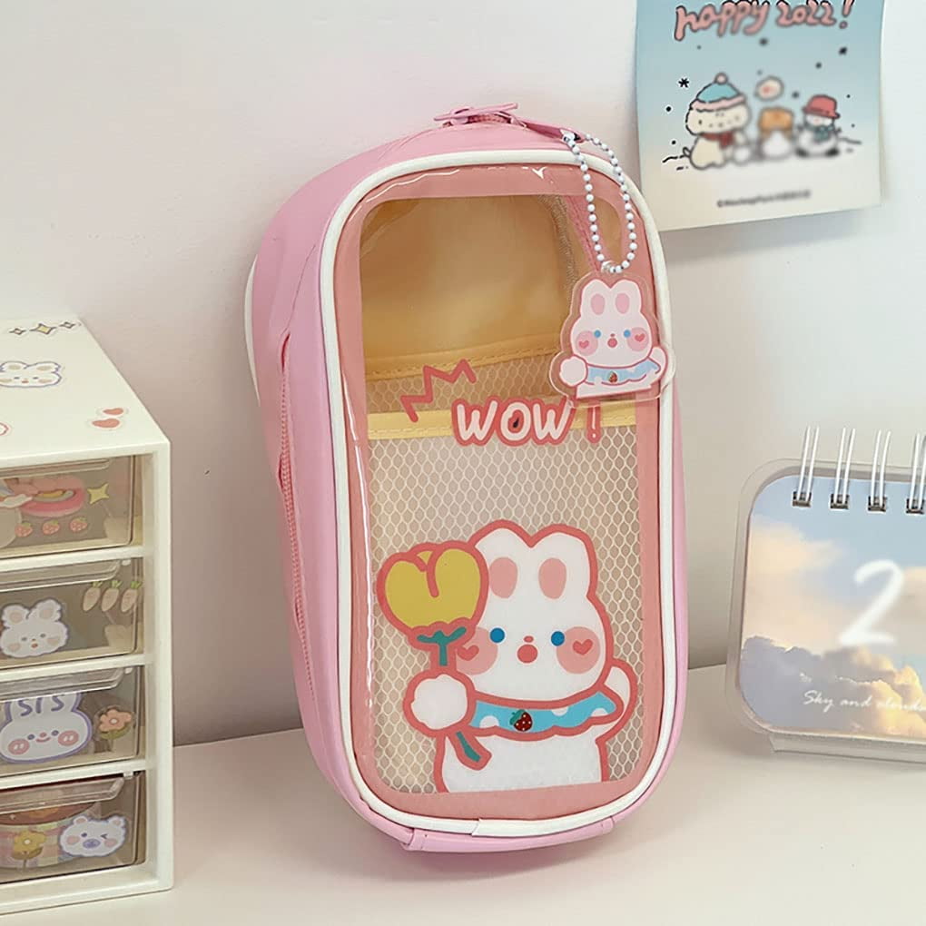 Sweet Peach Themed Light Brown Pencil Case Holder for Carrying School  Supples