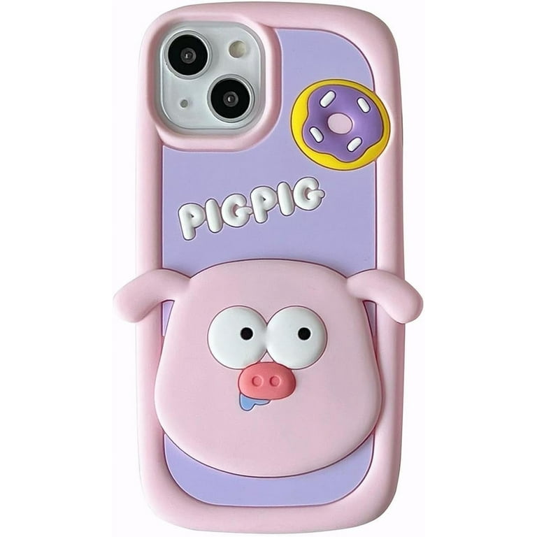 Kawaii Phone Cases Apply to iPhone 14,Cute Cartoon Pig Phone Case 3D Funny  Pink Pig Case for Women Girls Soft Silicone Shockproof Cover for iPhone 14  