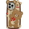 thumbnail image 1 of Kawaii Phone Cases Apply to iPhone 14 Pro,Cute 3D Cartoon Bear Phone Cover Soft Silicone Funny Love Balloon Bear Case for Women Girls Shockproof Protective Cover for iPhone 14 Pro, 1 of 15