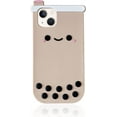 thumbnail image 1 of Kawaii Phone Cases Apply to iPhone 14 Pro,Cute 3D Cartoon Boba Milk Tea Phone Cover Soft Silicone Funny Bubble Pearl Case for Women Girls Shockproof Protective Cover for iPhone 14 Pro, 1 of 7