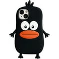 thumbnail image 1 of Kawaii Phone Cases Apply to iPhone X/XS,Cute Cartoon Black Sausage Mouth Duck Phone Case 3D iPhone X/XS Case Soft Silicone Shockproof Protective Cover for Women Girls, 1 of 16