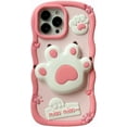 thumbnail image 1 of Kawaii Phone Cases for iPhone 12 Pro Max,Cute Cartoon Cat's Paw Phone Case 3D Funny Pink Cat Claws Phone Case for Women Girls Soft Silicone Shockproof Cover for iPhone 12 Pro Max, 1 of 14