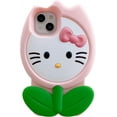 thumbnail image 1 of Kawaii Phone Cases for iPhone 12 Pro Max,Cute Cartoon Flower Phone Case 3D Funny Pink Cat Flower Phone Case for Women Girls Soft Silicone Shockproof Cover for iPhone 12 Pro Max, 1 of 14