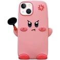 thumbnail image 1 of Kawaii Phone Cases for iPhone 13 Pro Max,Cute 3D Cartoon Pink Star Phone Cover Soft Silicone Funny Angry Expression with Pan Case for Women Girls Shockproof Protector for iPhone 13 Pro Max, 1 of 16