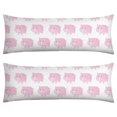 thumbnail image 1 of Kawaii Pig Print Body Pillow Cover 20x54 - Funny Pig Cartoon Vintage Minimalist Drawing - Breathable Maternity Pillow Case with Zipper Closure, 1 of 6