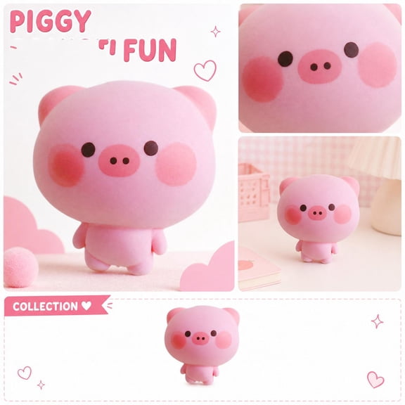 Kawaii Pig Squeeze Toys, Relaxation Toys, Squeeze Toys, Relaxation Squeeze Toys, 3.5X2.5 Inch Soft Matte Cute Pig Character Squeeze for Classroom, Home and Pocket Carry Relaxation