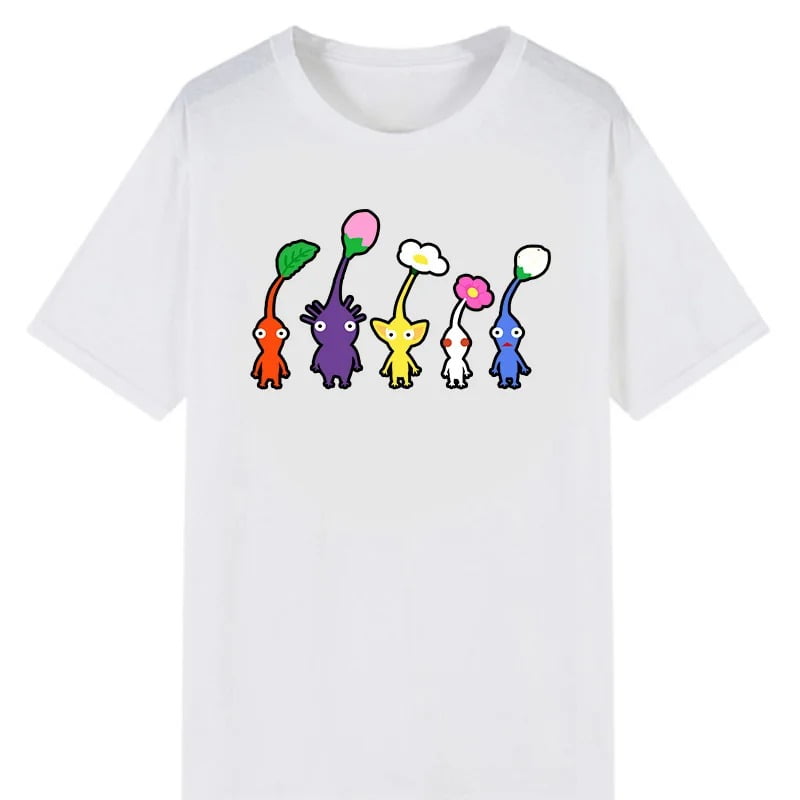 Kawaii Pikmin Children T Shirt Kids Funny Tshirt Harajuku Cute Cartoon