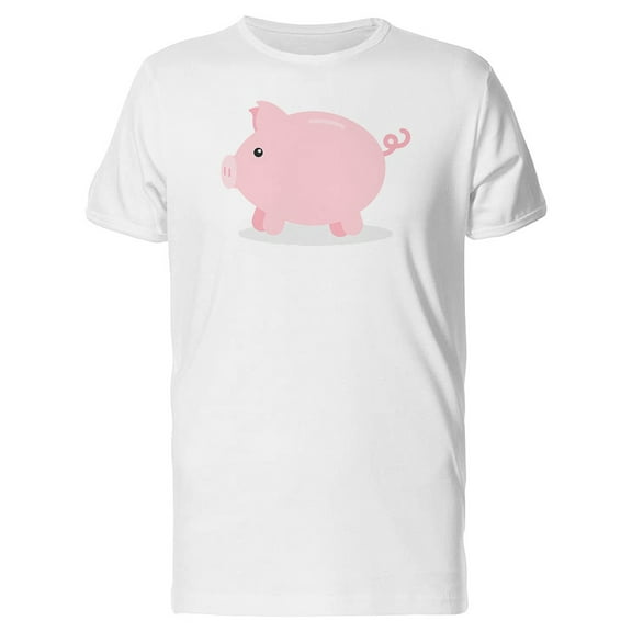 Kawaii Pink Pig T-Shirt Men -Image by Shutterstock, Male Large