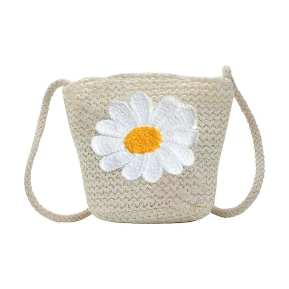 Kawaii Purse Wallets Aesthetic Small Straw Woven Crossbody Bag for Bear Keychains Kawaii Gift for Women Teen Girls Easter Baskets Bag for Kids