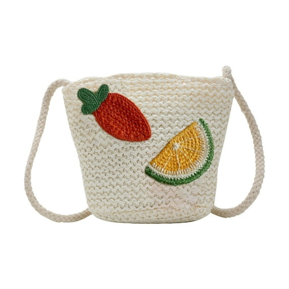 Kawaii Purse Wallets Aesthetic Small Straw Woven Crossbody Bag for Bear Keychains Kawaii Gift for Women Teen Girls Easter Baskets Bag for Kids