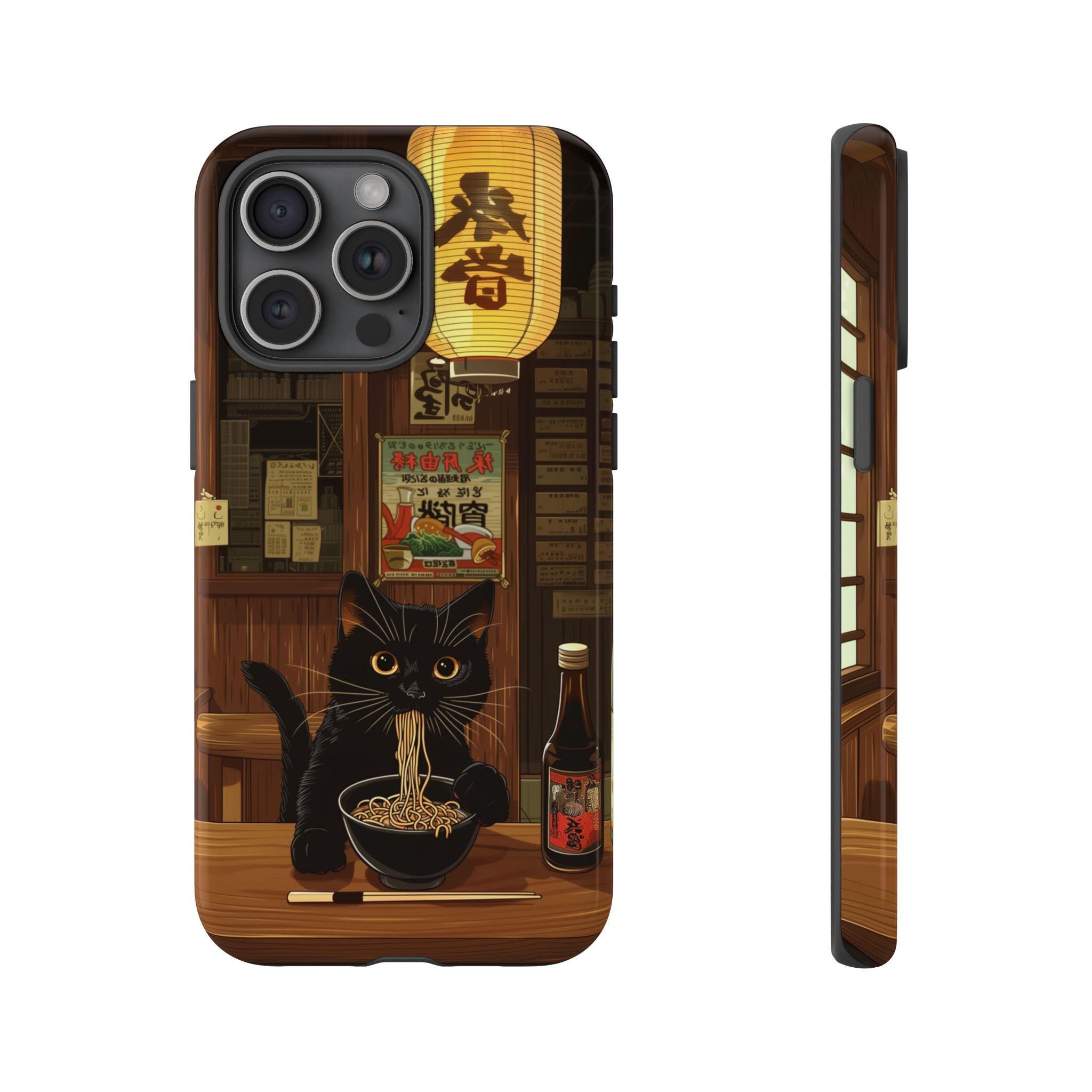 Kawaii Ramen Cat Phone Case Cute Anime Noodle Art for iPhone 17 through ...