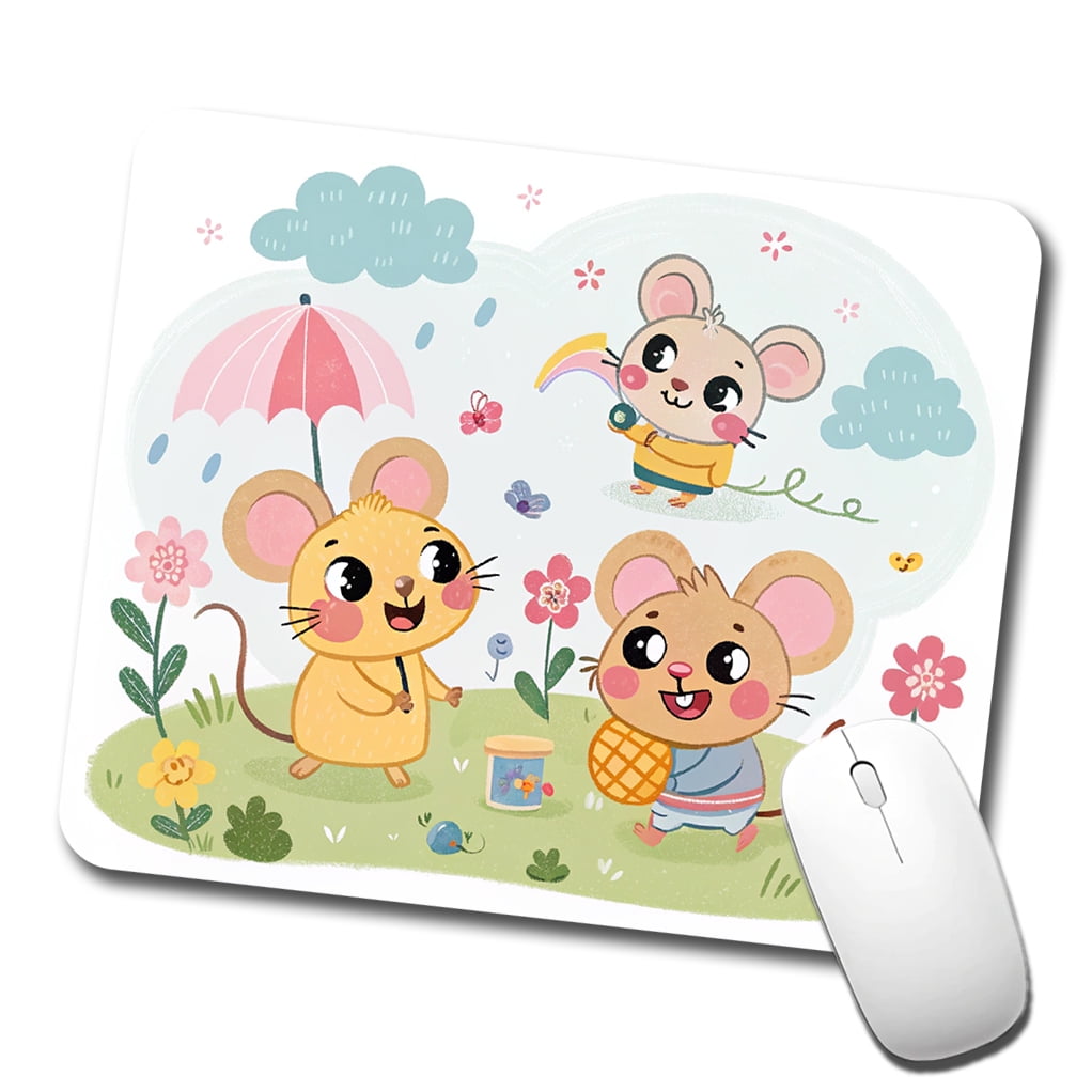 Oil Rats Rust Mouse Pad Kawaii Rats Mouse Pad Low Profile Gaming Mat - Walmart.com