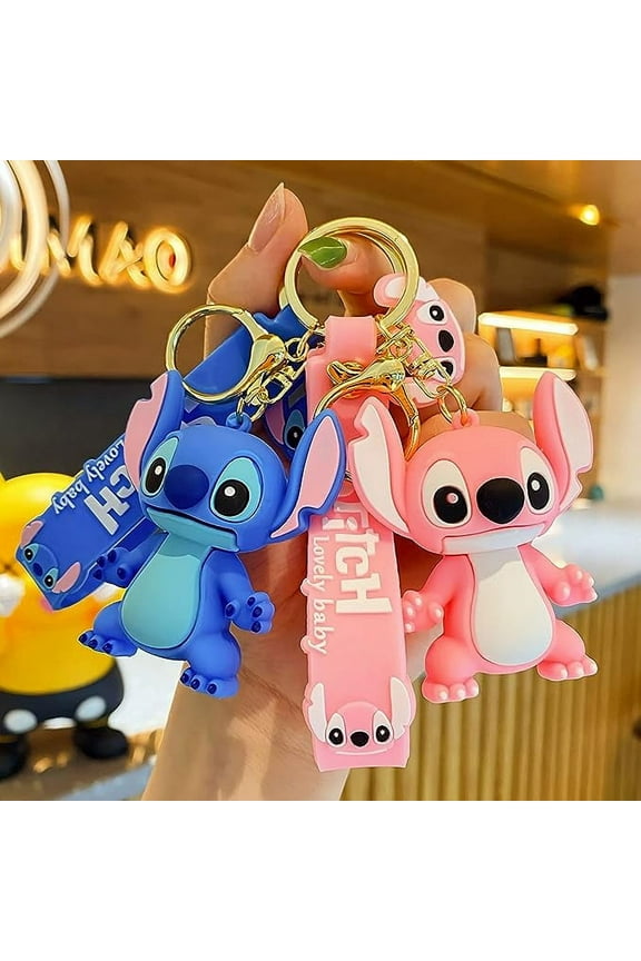 Kawaii SET Keychain for Kids Girls Boys, Cartoon Stitch Keychains Set  Accessories Keyring Key Purse Backpack Car Charms - (1pc.)