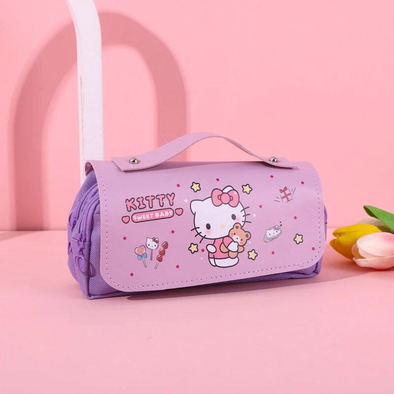 Kawaii Sanrio Anime Hello Kitty Cartoon Pen Bag Kuromi Storage Cute ...