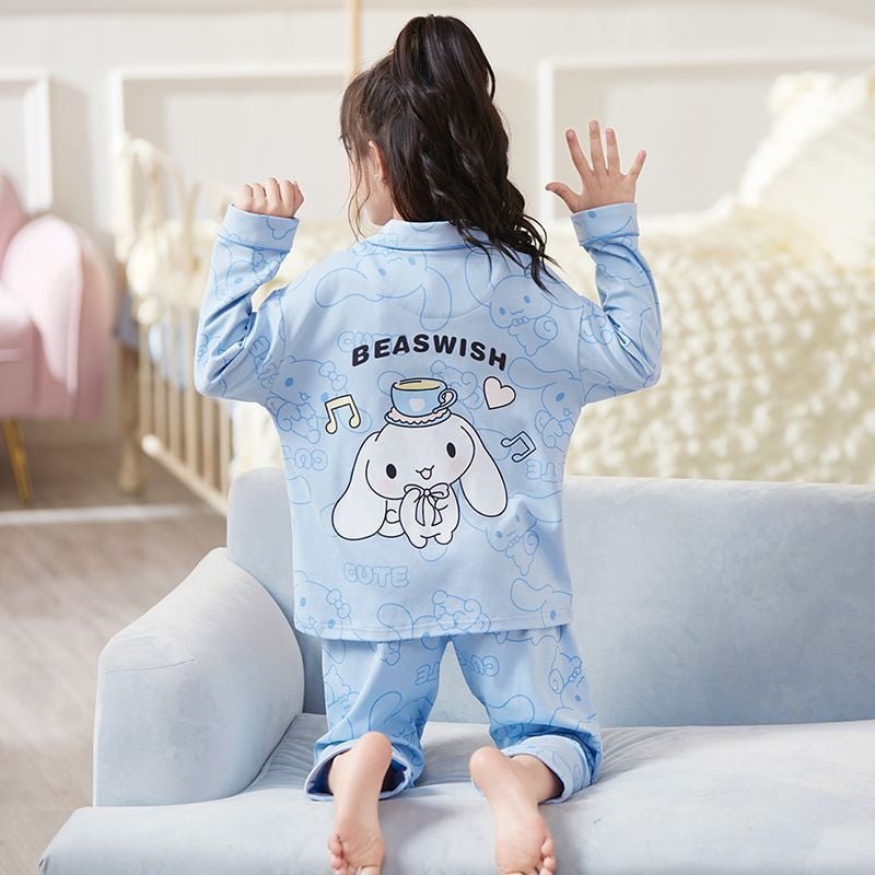 Sanrio Cartoon Kuromi Pajamas Kawaii Anime Cinnamoroll Kids