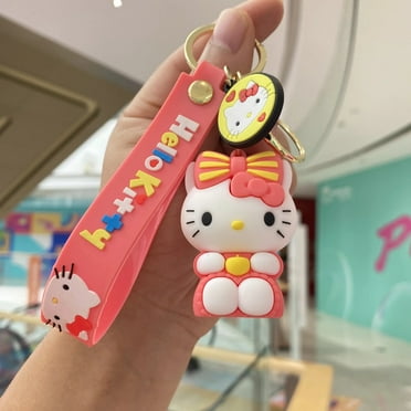 Kawaii Sanrio Anime Multi Style Silicone Keychain Cute Cartoon Hello Kitty Backpack Pendant Decoration Gifts for Girls