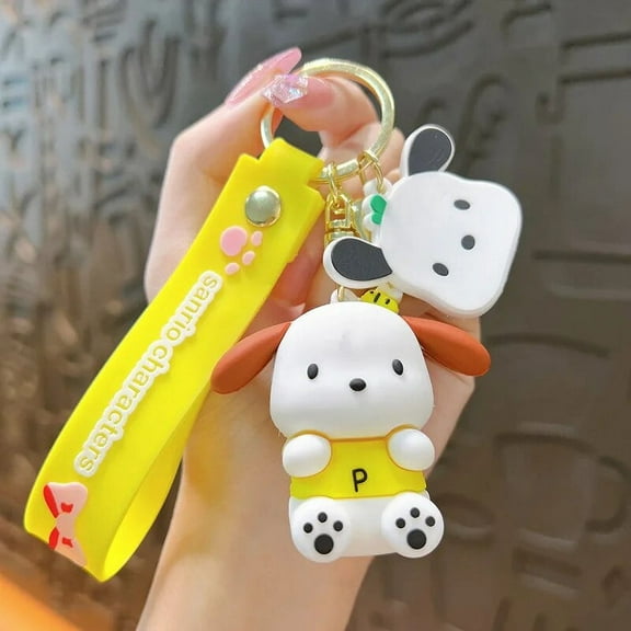 Kawaii Sanrio Anime Pochacco Cute Cartoon Multi Style Clothing Model Keychain Student Backpack Pendant Decoration Girls Gifts