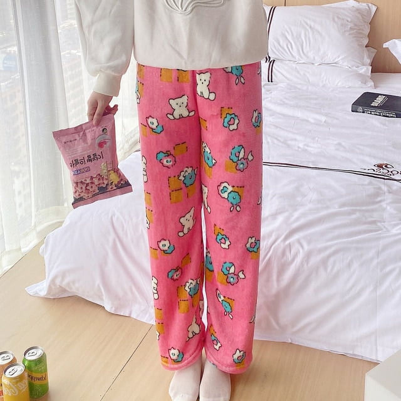 Kawaii Sanrio Cartoon Anime Pajama Pants Hello Kitty Kuromi Plush