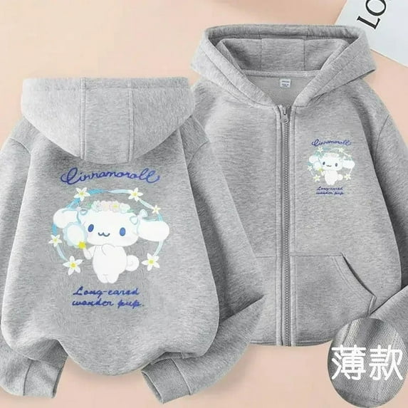 Kawaii Sanrio Cartoon Hoodie My Melody Autumn Winter Keep Warm Jacket Fit Adult Child Parent-Child Clothing Coat Girl Gift
