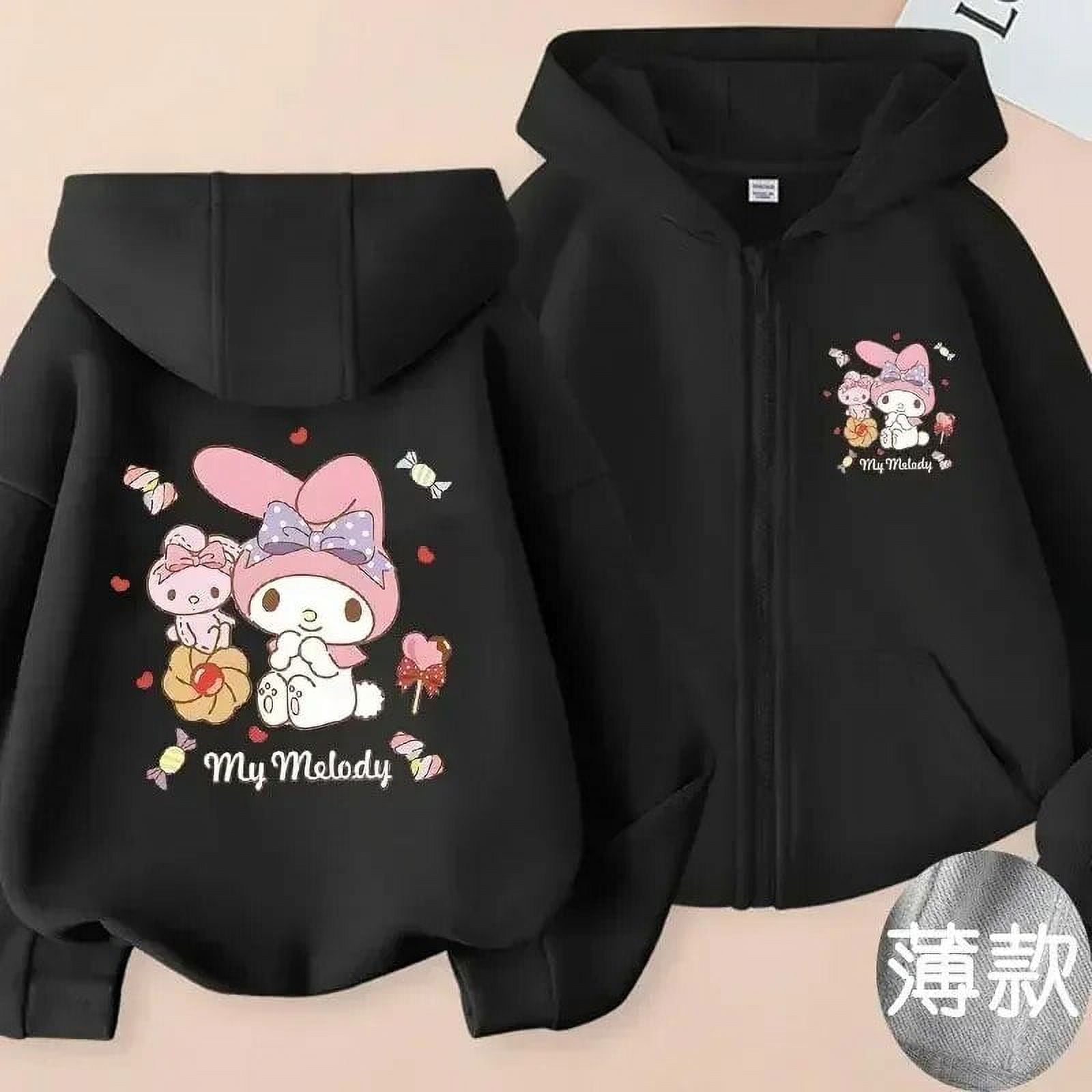 Kawaii Sanrio Cartoon Hoodie My Melody Autumn Winter Keep Warm Jacket ...