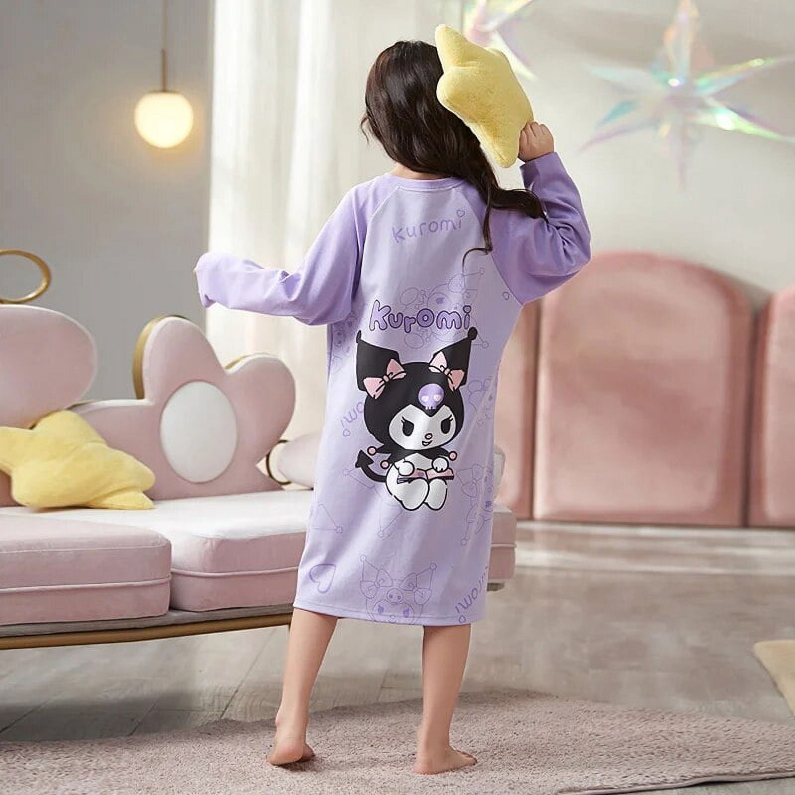 Kawaii Sanrio Children Cartoon Nightgown Hello Kitty Cinnamoroll ...