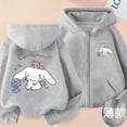 thumbnail image 1 of Kawaii Sanrio Cinnamoroll Cartoon Zip Up Hooded Coats Women Winter Casual Loose Warm Jackets Cute Anime Parent-Child Clothing, 1 of 18