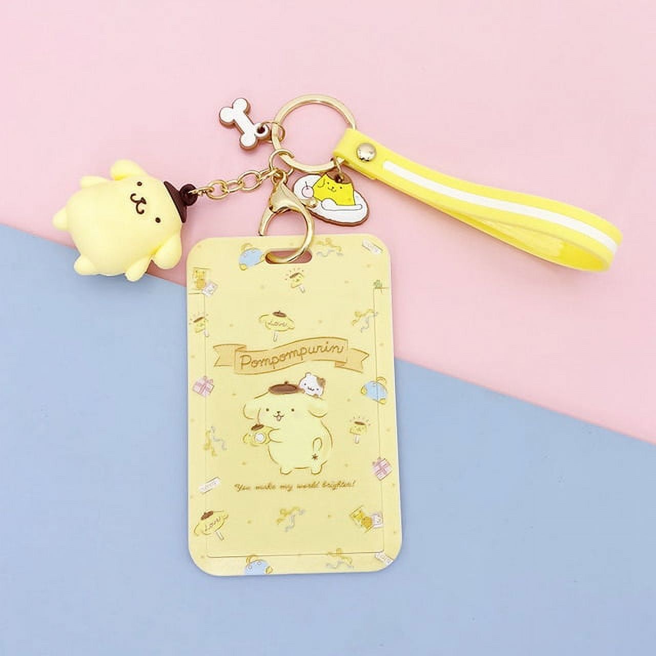 Kawaii Sanrio Cinnamoroll My Melody Anime Keychain Pendant Purin Dog Cat Cute Card Holder