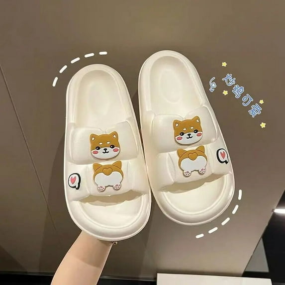 Kawaii Sanrio Cinnamoroll Summer Slippers Platform Shoes Women Eva Beach Sandals Women Slides Indoor Mute Household Flip Flops