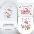 thumbnail image 1 of Kawaii Sanrio Hello Kitty Anime Cartoon Toilet Waterproof Toilet Cover Decorative Sticker Bathroom Decorative Wall Sticker, 1 of 21