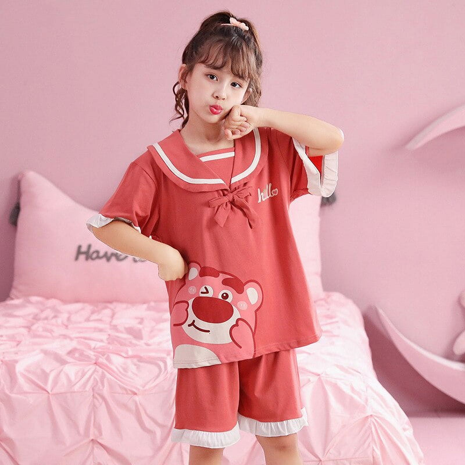 Kawaii Sanrio Hello Kitty Cinnamoroll Children's Cotton Pajamas Anime