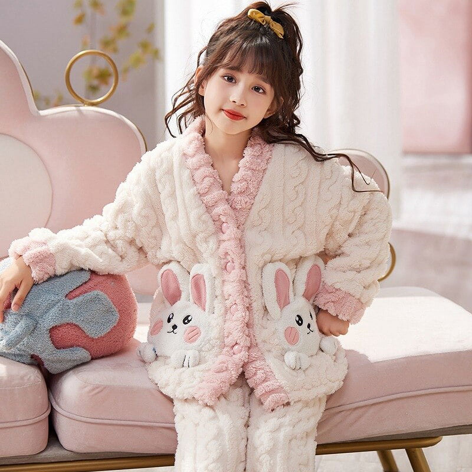 Kawaii Sanrio Hello Kitty Cinnamoroll Kuromi Children Winter Pajamas