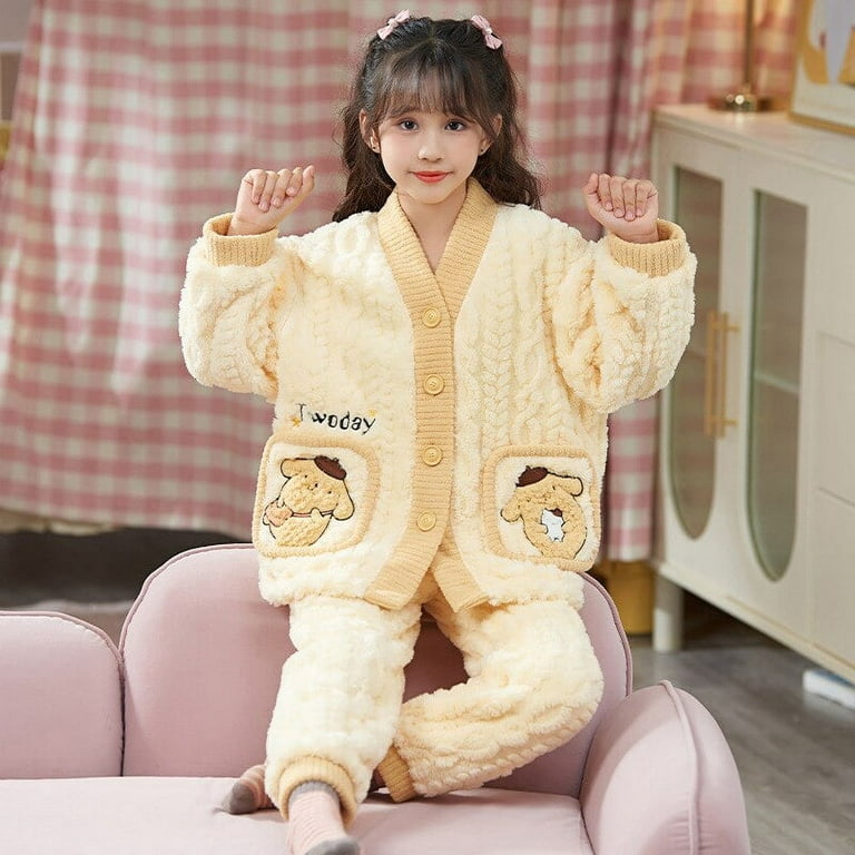 Cinnamoroll Pajamas Kawaii Pyjama Set Female Velvet Cute Anime