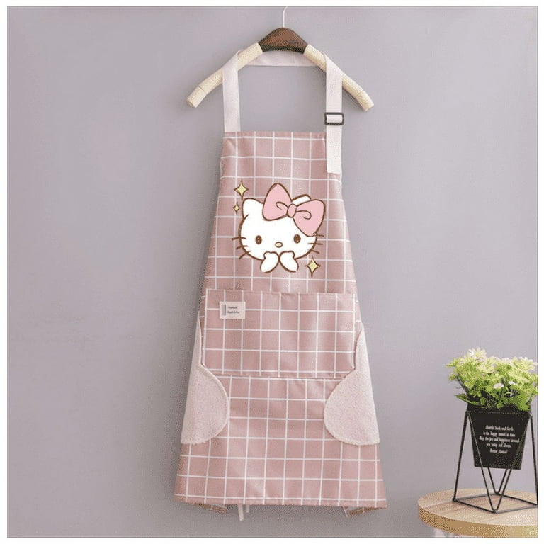 Kawaii Sanrio Hello Kitty Cooking Baking Apron Cartoon Lattice