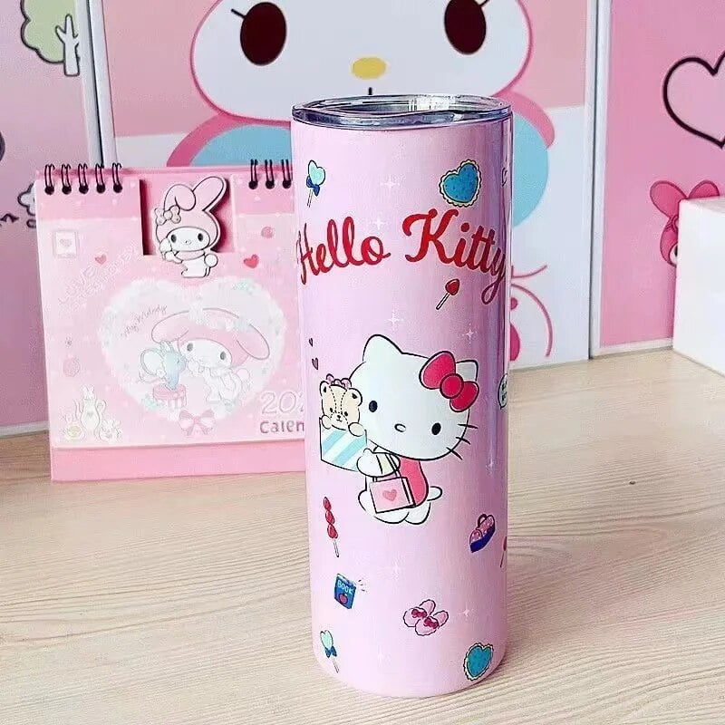 Kawaii Sanrio Hello Kitty Cup Cartoon Kuromi My Melody Stainless Steel ...