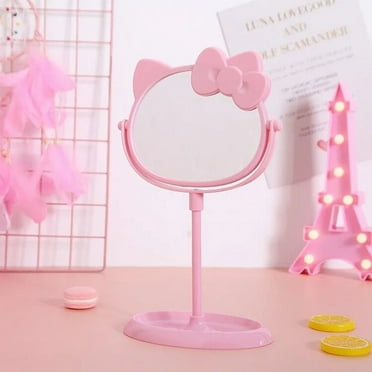 Kawaii Sanrio Hello Kitty Cute Cartoon Desktop Cosmetic Mirror Girl Vanity Mirror Student Dormitory Table Mirror Festival Gift