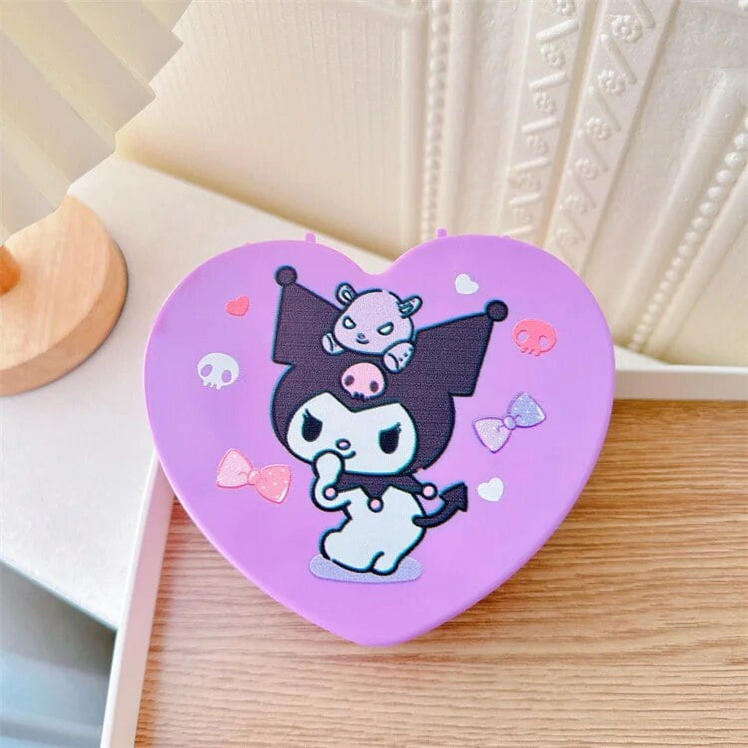 Boîte à Bijoux Musicale Hello Kitty Kuromi - Coffret Rangement Avec Miroir, Tiroirs, Mélodie, Cadeau Fille Ado, Violet